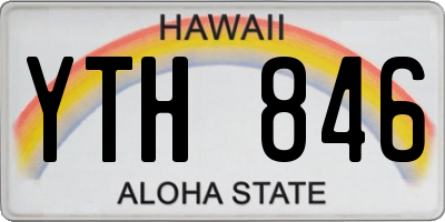 HI license plate YTH846