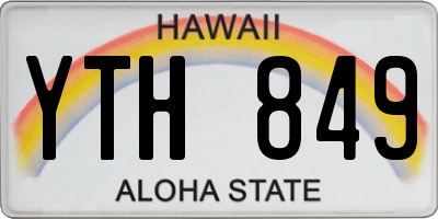 HI license plate YTH849