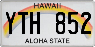 HI license plate YTH852
