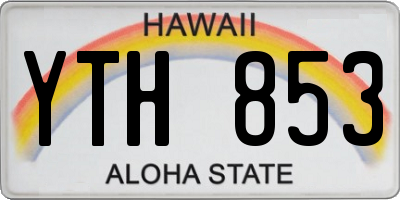 HI license plate YTH853