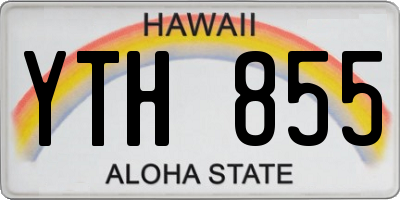 HI license plate YTH855