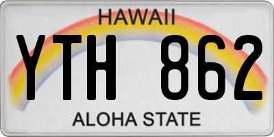 HI license plate YTH862
