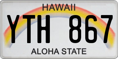 HI license plate YTH867