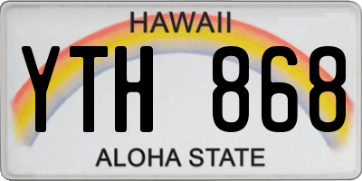 HI license plate YTH868