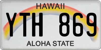 HI license plate YTH869