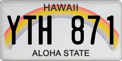 HI license plate YTH871