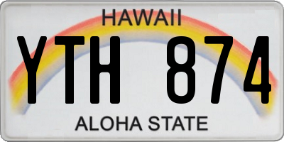 HI license plate YTH874