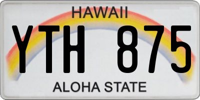 HI license plate YTH875