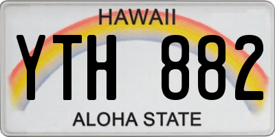 HI license plate YTH882
