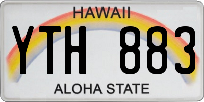HI license plate YTH883