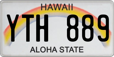 HI license plate YTH889
