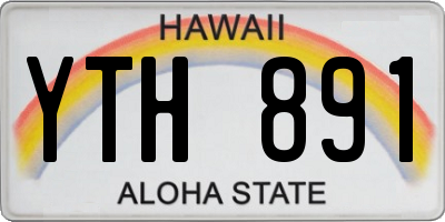 HI license plate YTH891
