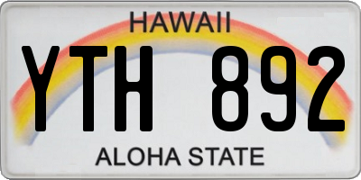 HI license plate YTH892
