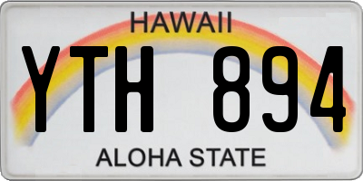 HI license plate YTH894
