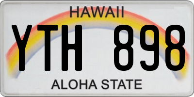 HI license plate YTH898