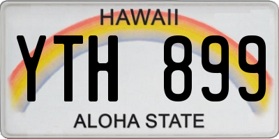 HI license plate YTH899