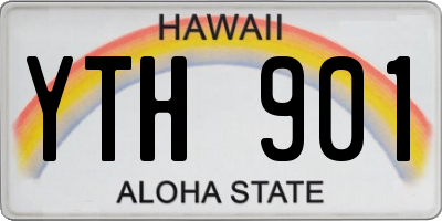 HI license plate YTH901