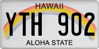 HI license plate YTH902