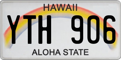HI license plate YTH906