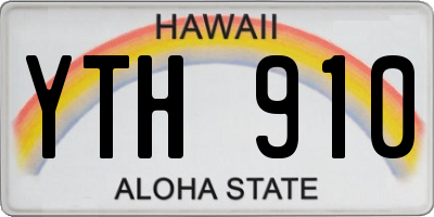 HI license plate YTH910