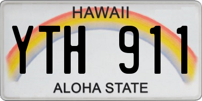 HI license plate YTH911