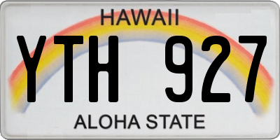 HI license plate YTH927