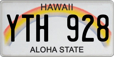 HI license plate YTH928