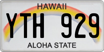 HI license plate YTH929