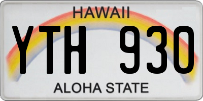 HI license plate YTH930