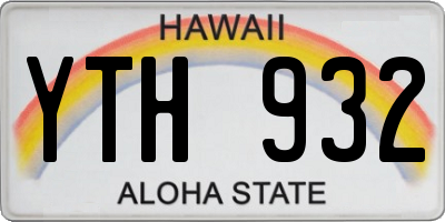 HI license plate YTH932
