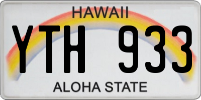 HI license plate YTH933