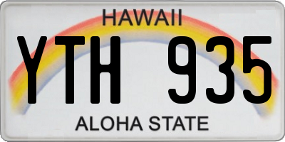 HI license plate YTH935