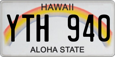 HI license plate YTH940