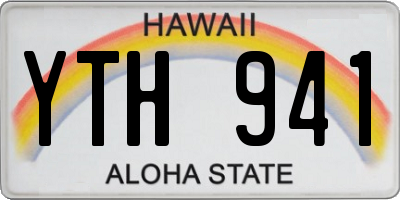 HI license plate YTH941