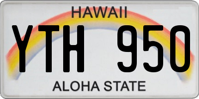 HI license plate YTH950