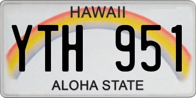HI license plate YTH951