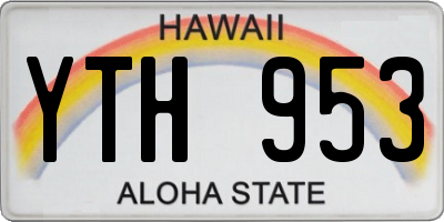 HI license plate YTH953