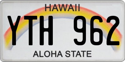 HI license plate YTH962