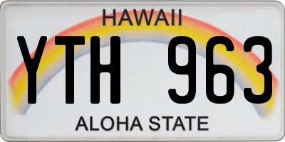 HI license plate YTH963
