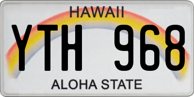 HI license plate YTH968