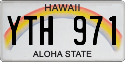 HI license plate YTH971