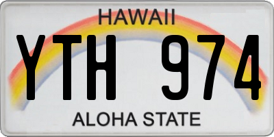 HI license plate YTH974