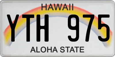 HI license plate YTH975