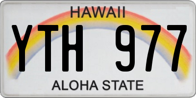 HI license plate YTH977