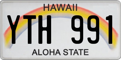HI license plate YTH991