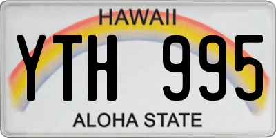 HI license plate YTH995