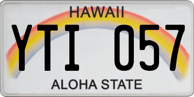 HI license plate YTI057