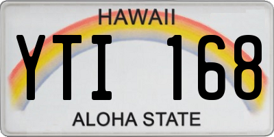 HI license plate YTI168