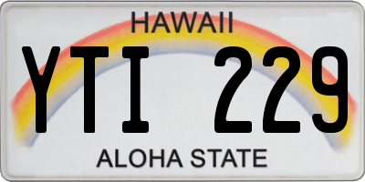 HI license plate YTI229