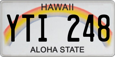 HI license plate YTI248